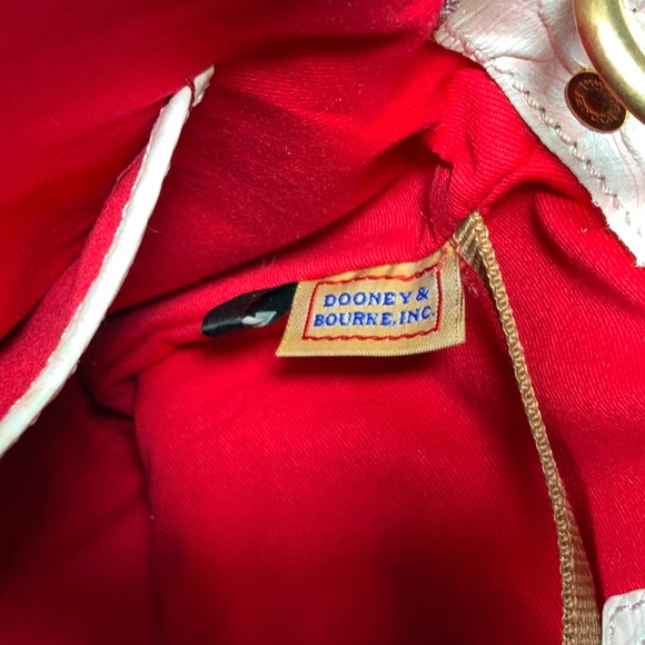 Dooney & Bourke Large Naomi Pink Snakeskin Satchel - Picture 15 of 16